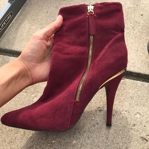 maroon heels